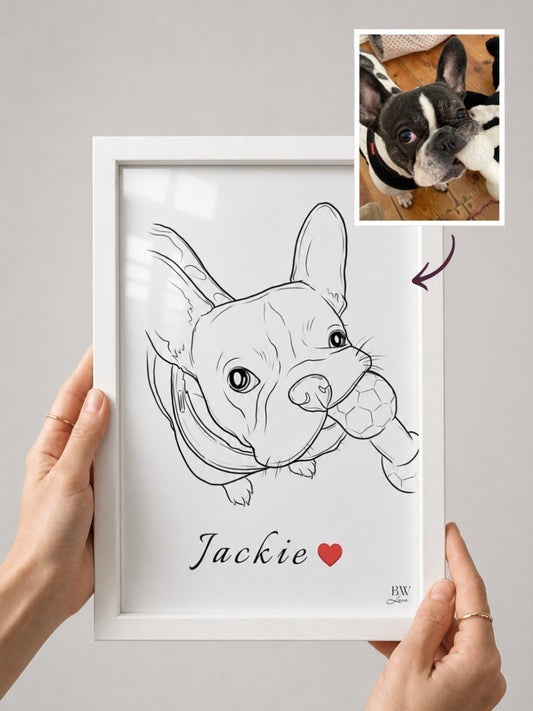 Ilustração Pet - Emoldurada