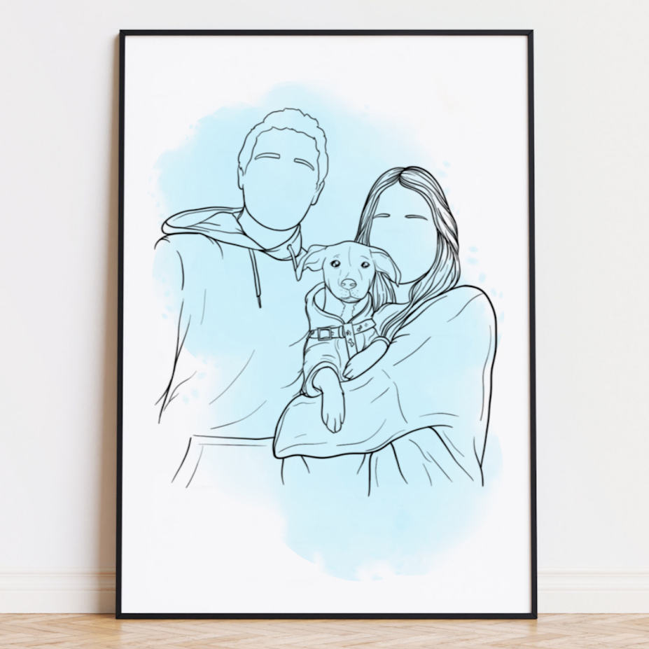 Ilustração Personalizada - COM MOLDURA