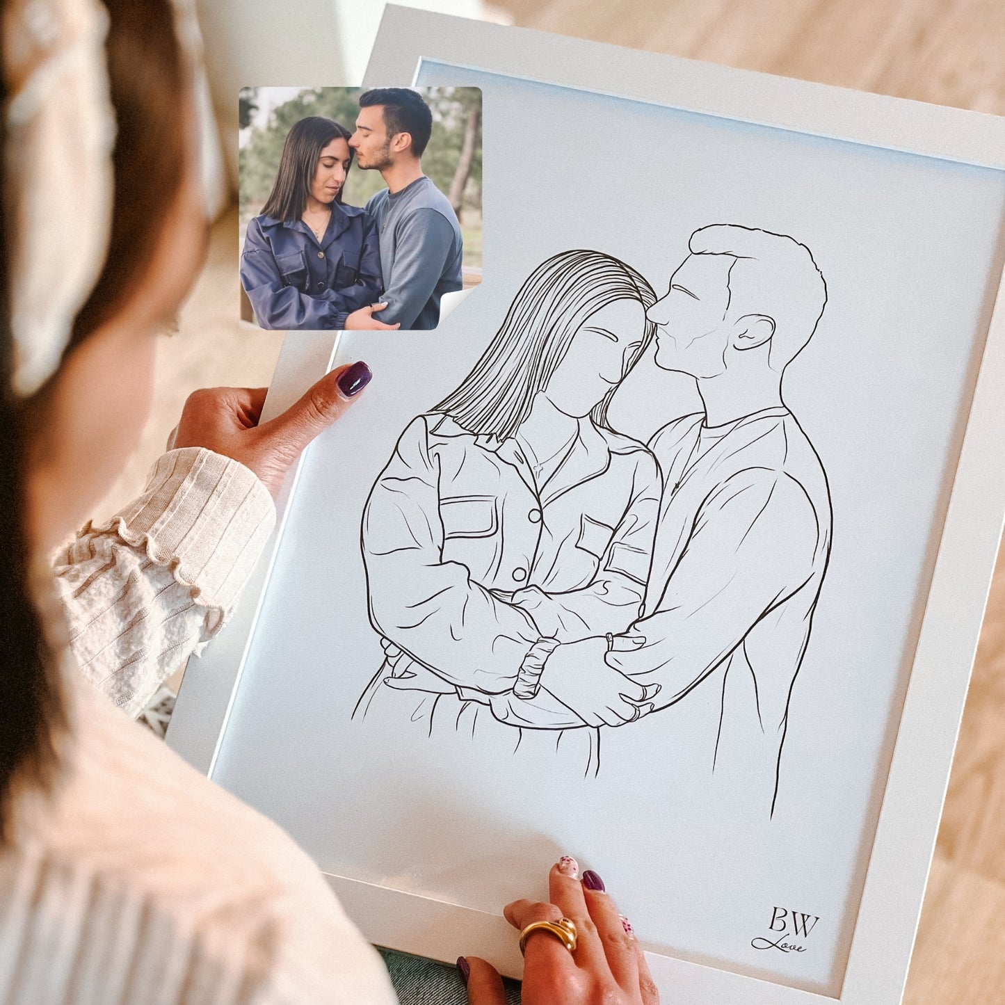 Ilustração Personalizada - COM MOLDURA