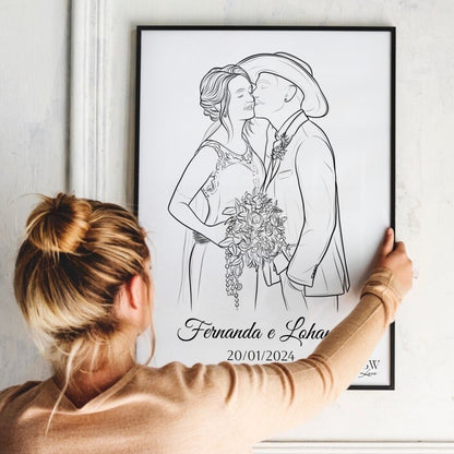 Ilustração Personalizada - COM MOLDURA