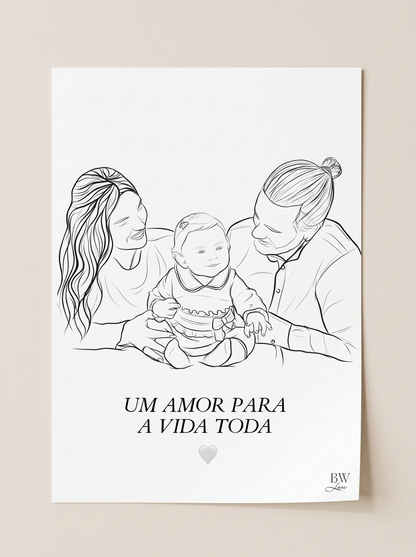 Ilustração Memória - Para emoldurar