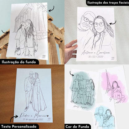 Ilustração Personalizada - SEM MOLDURA