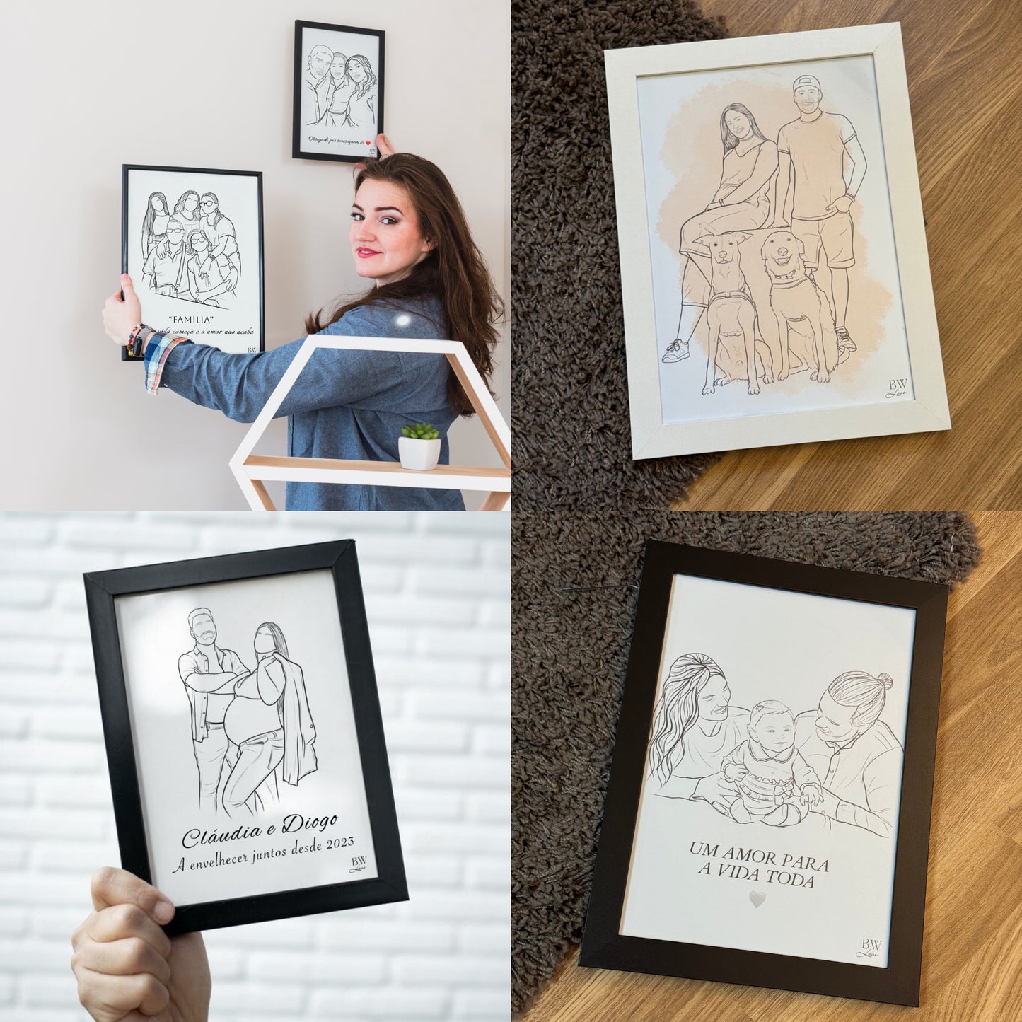 Ilustração Personalizada - COM MOLDURA