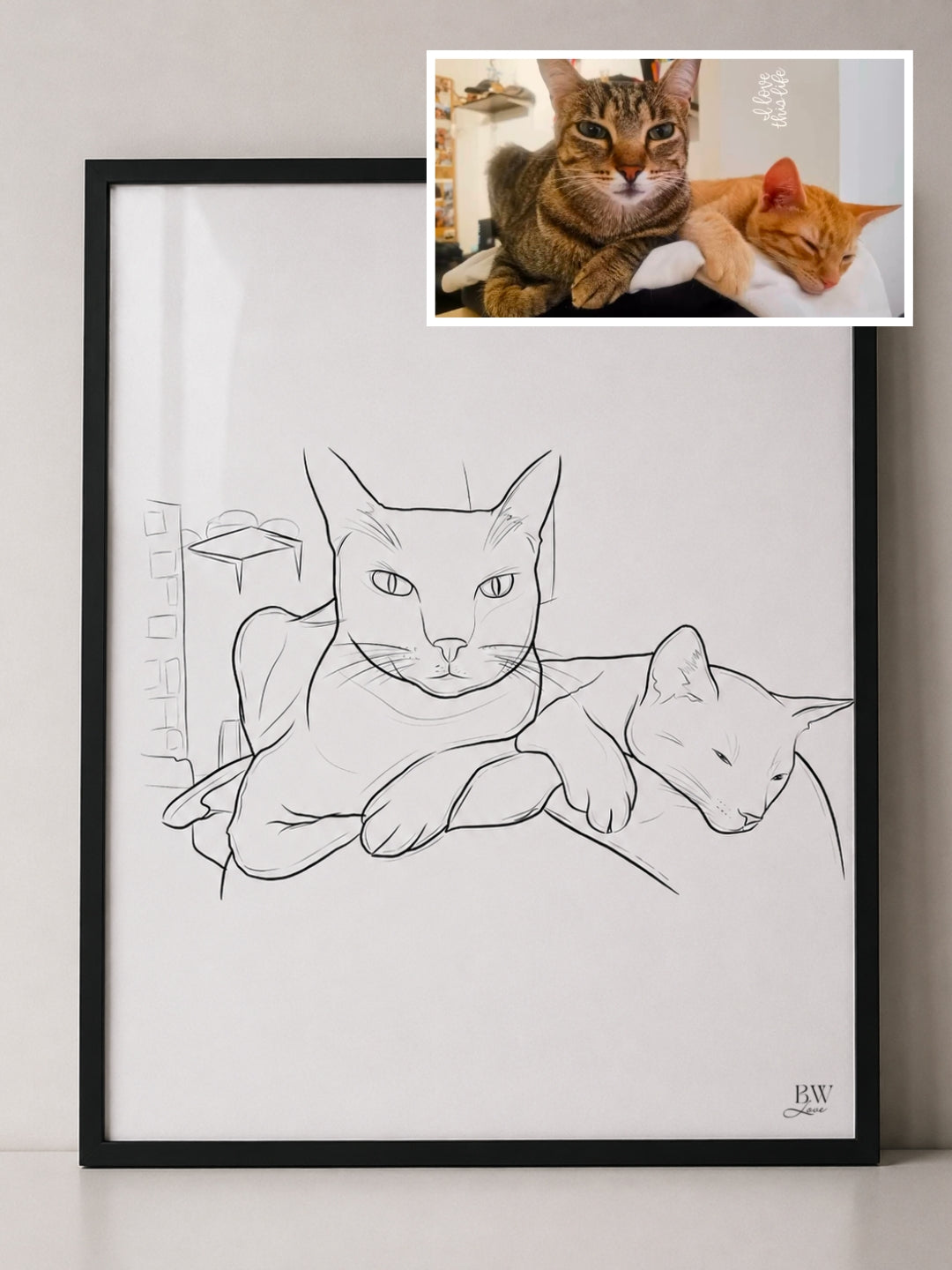 Ilustração Pet - Emoldurada