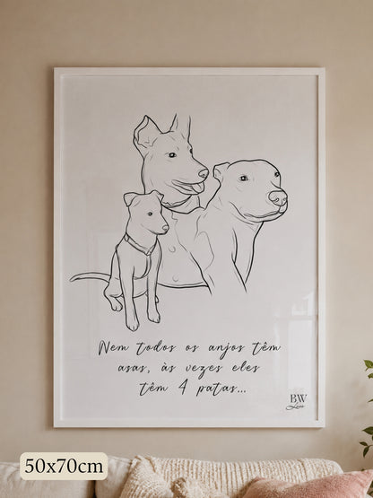 Ilustração Pet - Emoldurada
