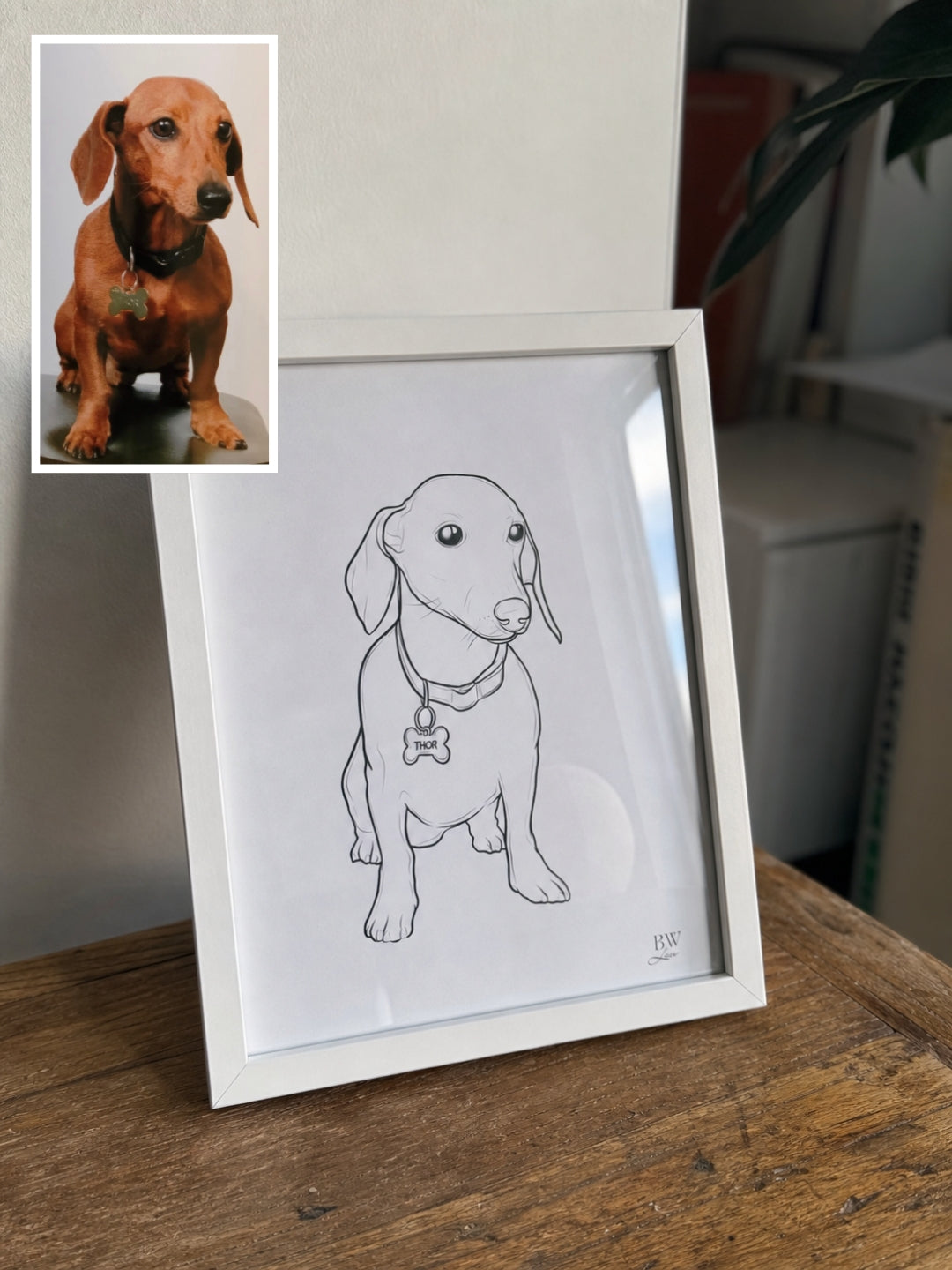 Ilustração Pet - Emoldurada