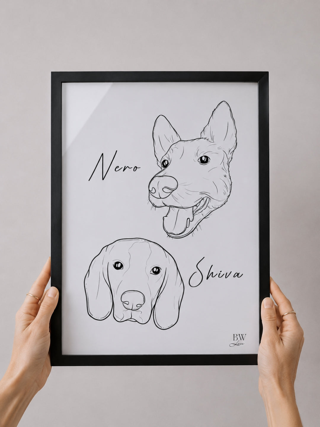 Ilustração Pet - Emoldurada