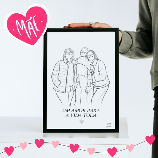 Ilustração Personalizada - COM MOLDURA