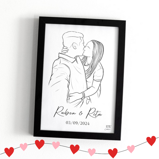 Ilustração Personalizada - COM MOLDURA